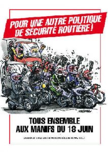 Quand la sécurité routière tombe dans la souricière de l'Etat répression, les motard(e)s manifestent ! 