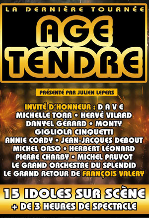 Tournée AGE TENDRE 2013 au Palais des congrès à Paris