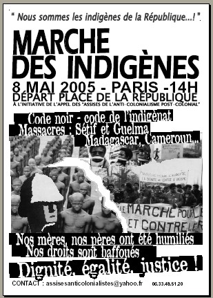 Les indigènes de la République - Marche le 8 mai 14h00, République