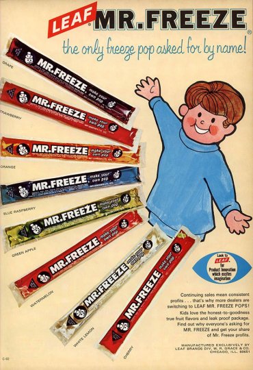 Nostalgie des Mister Freeze, le goût de l'enfance congelée 