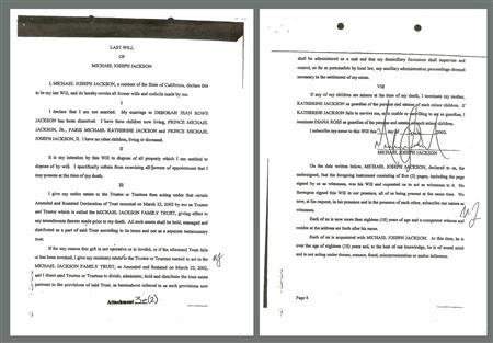 Ce que dit le testament de Michael Jackson